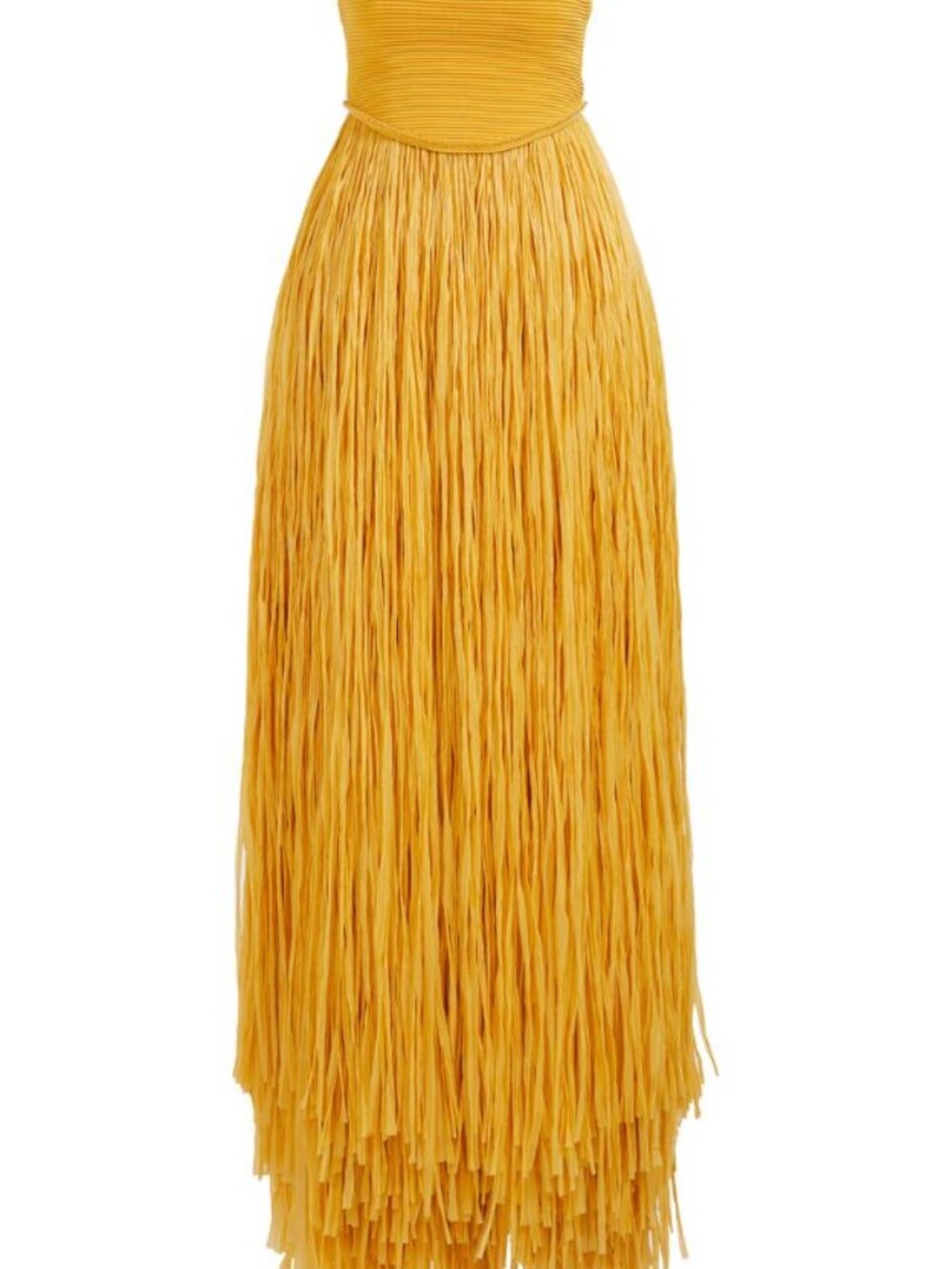 Aje Florentia Raffia Fringe Maxi Dress
